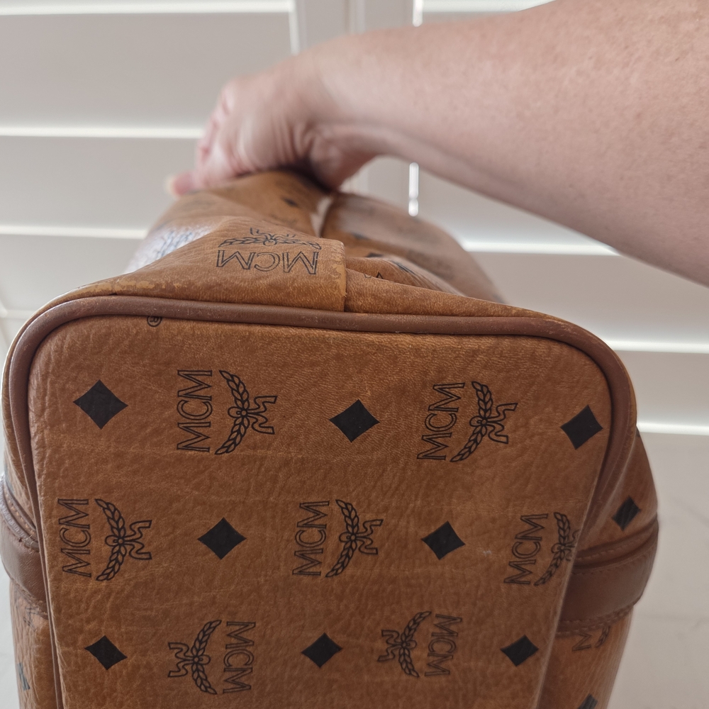MCM Brown Monogram Tote Bag - Picture 9 of 14